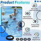 Sand Filter Pump O-Ring Replacement Kit (12-Piece) - Compatible with Intex/Krystal Clear Models 26641EG, 28645EG & Part 25013 Air Release Valve - Pool Filter Gasket Seals Set