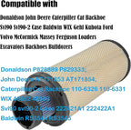 Engine Air Filters Compatible with Donaldson P828889 P829333 John Deere AT171853 AT171854 Caterpillar Cat Backhoe 110-6326 110-6331 Wix 46569 Case 222421A1 222422A1 Baldwin RS3545 Engine Filtration