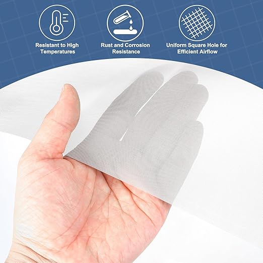 uxcell 100 Mesh 118" x 16" Woven Wire Mesh, 304 Stainless Steel Air Vent Filter Screen, Window Screen Mesh for DIY Projects Vents Cover Filtration Animals Fence