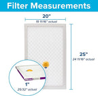 Filtrete 20x25x1 AC Furnace SMART Air Filter, MERV 12, MPR 1500, Track Filter Life With Bluetooth Enabled Sensor, CERTIFIED asthma & allergy friendly, 2-Pack (Actual Size 19.719x24.688x0.78 in)
