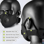 BASE CAMP M Plus Dust Face Mask with Extra 6 Activated Carbon Filters for Woodworking Construction Mowing Cycling (3)