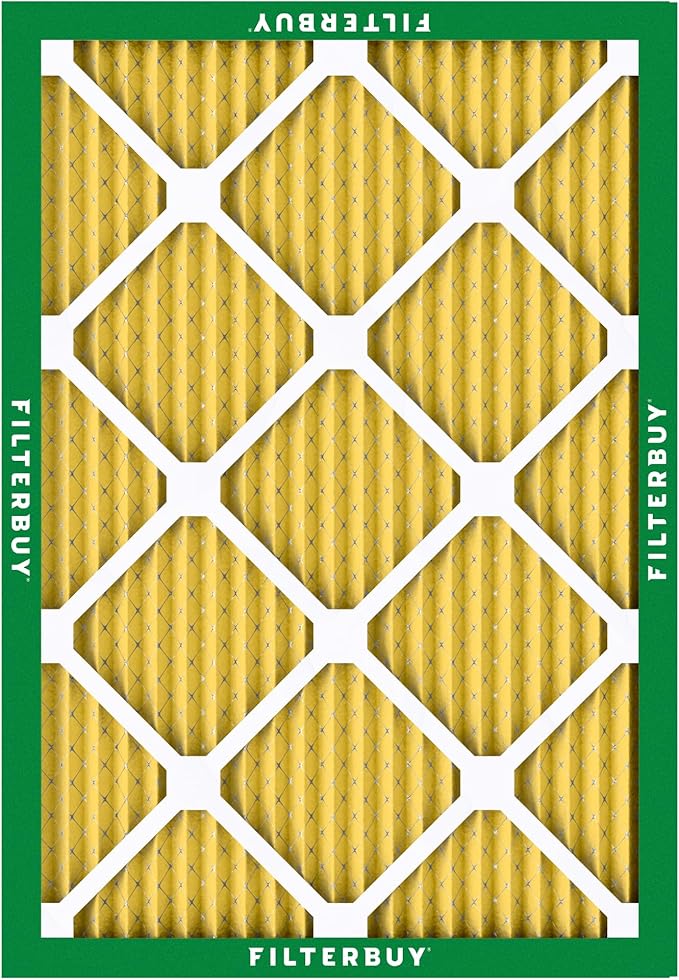 Filterbuy 16x22x1 Air Filter MERV 11 Superior Pet & Allergy Defense (2-Pack), Electrostatic Pleated HVAC AC Furnace Filters Replacement, Made in USA (Actual Size: 15.50 x 21.50 x 0.75)