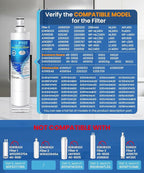 ICEPURE 4396508 Refrigerator Water Filter Replacement for EveryDrop Filter 5, EDR5RXD1, Whirlpool 4392857, NL300, 4396510, 4396509, 4396547, LC400V, 4396510p, WF-NLC240V,PNL240V, 2PACK