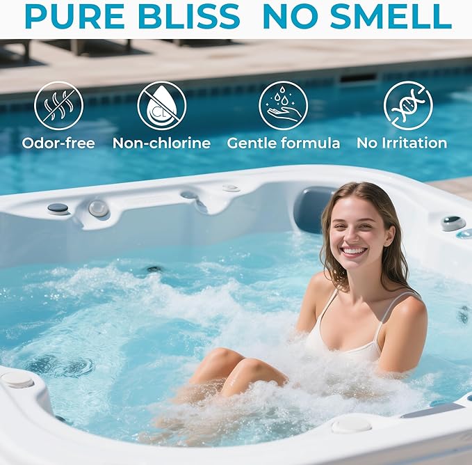 5 LB Non-Chlorine Spa Shock Oxidizer for Hot Tub, Chlorine-Free Treatment & Enhanced Oxidizing Shock for Hot Tubs, Spas and Pools, Quick Dissolving, Fast-Acting