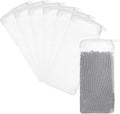 6 Packs Fine Mesh Bag Aquarium Mesh Bag Aquarium Filter Media Bags with Plastic Zipper, 8" x 3" Filter Bags for Fish Tank Pond Fine Resins Activated Carbon