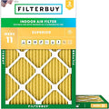 Filterbuy 17.5x23.5x1 Air Filter MERV 11 Superior Pet & Allergy Defense (2-Pack), Electrostatic Pleated HVAC AC Furnace Filters Replacement, Made in USA (Actual Size: 17.38 x 23.38 x 0.75)