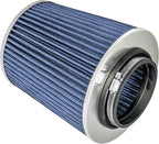 Mortar Aftermarket Auto Air Filter Replacement - Car Enthusiast Class Universal Cold Air Intake Gulps in More Air for More Engine Power & Passionate Induction Sound, 2.75 In, Blue