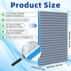 2 Pieces 8D Washable Air Filter Reusable Replacement Air Filter 30 x 20 Inch Cut to Fit Air Conditioner Filters for Air Conditioning HVAC Furnace Vents