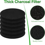 12 Pack Charcoal Filters for Compost Bucket, 6.7 Inch Compost Filters for Countertop Bin, Activated Carbon Replacement Filters for Kitchen Compost Bins, Home Bucket Compost Bin Refill, Round (12)