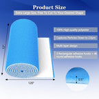 Air Vent Filters, 12"X120" Cut to Size Air Filter Material, MERV 8 Electrostatic Air Filter Roll, Blue & White Vent Filters for Home Floor, Rv Ac Vent, Ceiling, Refrigeration, HVAC Furnace Vent, Etc