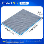 Borlech 8-Layer Fast-Acting Aquarium Filter Pad - Cut-to-Size Aquarium Floss Media for Fish Tank, Pond, Sump - Fast Water Polishing in Hours (15.75"x11.81"x0.6", 1 Pack)