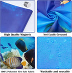 4 Pcs Fluorescent Light Covers - Classroom, Office 4 x 2 Feet Flame Retardant Magnetic Covers for Ceiling Lights Filters (Underwater World)