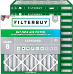 Filterbuy 18x18x2 Air Filter MERV 8 Essential Dust & Allergy Defense (12-Pack), Electrostatic Pleated HVAC AC Furnace Filters Replacement, Made in USA (Actual Size: 17.75 x 17.75 x 1.75)
