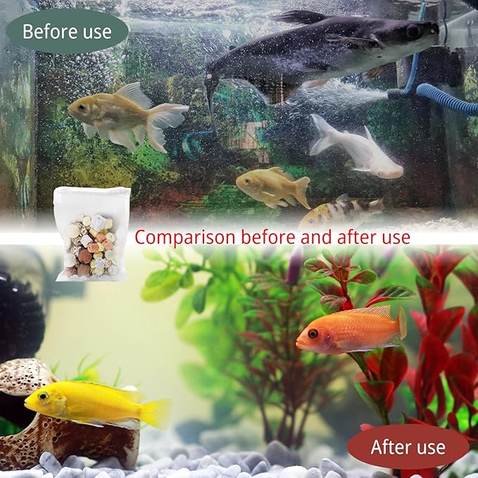 5 Pack Aquarium Filter Media Bags, 5.5 x 7.9 Inch Reusable Mesh Bags with Zipper for Activated Carbon Resins (5)