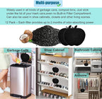 12-Pack Universal Trash Can Odor Absorbing Filters, Activated Charcoal Deodorizer for Trash Cans, Compost Buckets, Countertop and Recycle Bins (Apple)