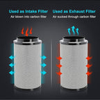 iPower Air Carbon Filter 4" Smelliness Control with Australia Virgin Charcoal, Reversible Flange and Pre-Filter, Scrubber Fit with Inline Duct Fans for Grow Tents and Hydroponics Systems