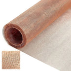 Zonon 90% Pure Copper Mesh Screen 36 Inch x 5 ft, 16x16 Mesh Copper Roll Wire Fabric 0.25 mm Wire Diameter Conductive Metal Dense Filter Screen Woven for Lab Faraday Cage Rodent Control Window Craft