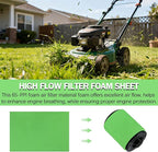 Motorcycle Air Filter Foam - BF-1 BF1 12" X 16" X 5/8" 65-PPI Green Fine Filter Foam, for Most Motorcycle ATV Scooters Dirt Bike UTV