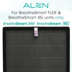 Alen 45i & Flex Replacement Air Filter, Fresh, B4-Fresh Carbon H13 True HEPA Filter for BreatheSmart 45i & Flex Air Purifier - Captures Dust + Light Household Odors & Smoke