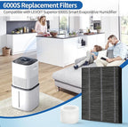 8-Pack Humidifier Premium Replacement Filters for LEVOIT Superior 6000S Smart Evaporative Humidifier + 4-Pack Top Fill Humidifier Filters Replacement, Gray