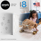 Simply 17x22x1 Air Filter, Merv 8, 6 Pack, For Home AC Furnace & HVAC (Actual Size: 16.75"x21.75"x0.75") DUST, Pet, & Allergy Control