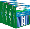 Filterbuy 20x20x5 Air Filter MERV 13 Optimal Smoke & Allergy Defense (4-Pack), Pleated HVAC AC Furnace Filters for Honeywell FC100A1011, Lennox X0585, and More (Actual Size: 19.63 x 19.88 x 4.38)
