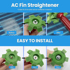 6 PCS Air Conditioning Fin Cleaner Set, Air Conditioner Fin Comb Straightener Tool, HVAC Coil Cleaning Brush for AC Radiator Evaporator Maintenance Clean Tool