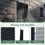 2-Pack 12"x12"Aluminum Gable Vent - Filter Screen for Removable,Vent Opening: 10" x 10"，Ideal for Attics and Sheds, Elevating Ventilation in Clean Spaces, Featuring a Refined Design