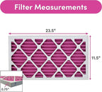 Colorfil 12x24x1 Air Filter (4-Pack) | Made in the USA | Color Changing | Remove Cat and Dog Odor | MERV 8 for Pet Hair Dander and Dust | 11.5"x23.5"x0.75" Exact Size