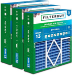 Filterbuy 20x20x5 Air Filter MERV 13 Optimal Smoke & Allergy Defense (3-Pack), Pleated HVAC AC Furnace Filters for Amana, Coleman, Goodman, Maytag, York, and More (Actual Size: 20.25 x 20.75 x 5.25)