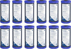Pentair Pentek CFB-Plus10BB Big Blue Carbon Water Filter, 10-Inch, Whole House Fibredyne Modified Molded Carbon Block Replacement Cartridge, 10" x 4.5", 5-10 Micron, Pack of 12