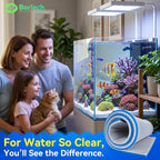 Borlech 8-Layer Fast-Acting Aquarium Filter Pad - Cut-to-Size Aquarium Floss Media for Fish Tank, Pond, Sump - Fast Water Polishing in Hours (19.7"x15.75"x0.6")