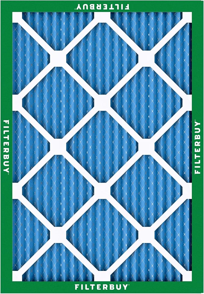 Filterbuy 16.5x21x1 Air Filter MERV 13 Optimal Smoke & Allergy Defense (4-Pack), Electrostatic Pleated HVAC AC Furnace Filters Replacement, Made in USA (Actual Size: 16.50 x 20.50 x 0.75)