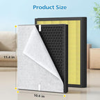 2 Pack PR1 Replacement Filter for Mooka Mode PR1 Air Purifier, H13 True HEPA Filter for Home Large Room up to 2200sq.ft, 4Pcs Washable Pre Filter Removes Pollen Dander Smoke Pet Hair Dust, Yellow