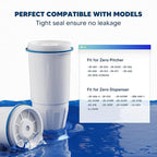 Upgraded Water Filter Replacement Fit for Zero Pitcher and Dispenser ZR-001 ZR-004 ZP-006 ZR-017, Five-Stage Filter System, Effectively Reducing Lead, Chromium, and Contaminants, 3 Packs, By BOGDA