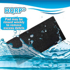 HQRP 4-Pack 18x10 Activated Carbon Filter Media Pad for Deep Blue Professional ADB41002 Carbon Pad Replacement (Cut to fit)