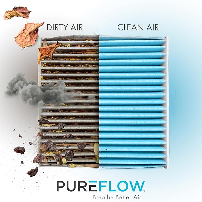PureFlow Cabin Air Filter PC4068X | Fits 2011-2019 Ford Explorer, 2009-2019 Taurus, Flex, 2019-2023 Chevrolet Aveo, 2013-2019 Ford Police Interceptor Utility, 2010-2016 Lincoln MKS