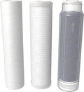 Aquatic Life 10-Inch Sediment, Carbon Block and Mixed-Bed Color Changing Deionization Resin Filters, RODI Reverse Osmosis Deionization Water Filter Replacement Cartridges Kit