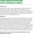 NaturVet – Yard Odor Eliminator Plus Citronella Spray – Eliminate Stool and Urine Odors from Lawn and Yard – Designed for Use on Grass, Patios, Gravel, Concrete & More – 64oz Refill (No Hose Nozzle)