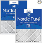 Nordic Pure 18x24x1 (Actual Size: 17 1/2 x 23 1/2 x 3/4) Pleated MERV 12 Air Filters 2 Pack
