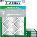 Filterbuy 30x36x1 Air Filter MERV 8 Essential Dust & Allergy Defense (4-Pack), Electrostatic Pleated HVAC AC Furnace Filters Replacement, Made in USA (Actual Size: 29.81 x 35.81 x 0.75)