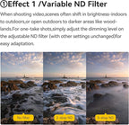 Kase 82mm Variable ND1.5-8 & CPL & Black Mist 3 in 1 Filter with 36 Multi-Coatings, Essential for Landscape & Vlog, Compatible with Canon Sony Nikon