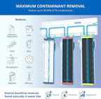 Aquasana Under Sink Water Filter | Certified 3-Stage Max Flow Filtration | Reduces up to 99.99% of PFAS, Lead, Chlorine, & More | Under Counter Drinking Water Filter | Matte Black Faucet | AQ-6300M-MB
