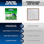 20X22x1 MERV 13 Air Filters, 6-Pack, Actual Size: 19.70" x 21.70" x 0.75", Pleated Design with Enhanced Filter Media for Superior Filtration,Perfect for HVAC, AC & Furnace Systems