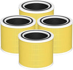 Core 200S Pet Care Replacement Filter Compatible with LEVOIT Core 200S and Core 200S-P Smart WiFi Air Purifier, 3-in-1 H13 True HEPA Activated Carbon Filter, Core 200S-RF-PA, Yellow, 4 Pack
