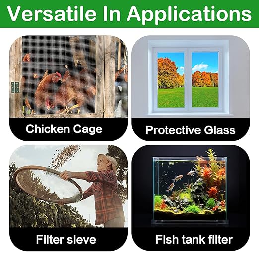 Copper Mesh Screen - 7.9" x 118", 40 Mesh, Dense Filter 99.9% Pure Copper Fabric DIY Kit for Window Protection