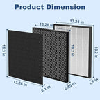 8 Pack 3000 Replacement Filter, Compatible with 3000, 3000M, 3000Pro Air Purifier, Includes 2 H13 Air Filter + 2 Activated Carbon Filter + 4 Pre-Filter