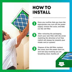 Filterbuy 22x24x1 Air Filter MERV 13 Optimal Smoke & Allergy Defense (6-Pack), Electrostatic Pleated HVAC AC Furnace Filters Replacement, Made in USA (Actual Size: 21.50 x 23.50 x 0.75)