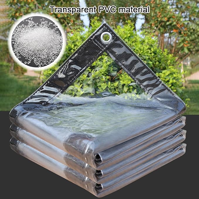 Curtain Patio Enclosure, Water Proof PVC Curtains for Gazebos with Zip, Transparent Outdoor Tarps for Patio Enclosure, Camping, Porch(1x2m)