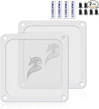 140mm Fan Filter PC Dust Filter Computer Fan Grills Dust Mesh Magnetic Frame PC Case Cover Dustproof PVC 50 Mesh(PVC, Gentleman Aesthetic, 140 * 140mm, 2pcs, White)
